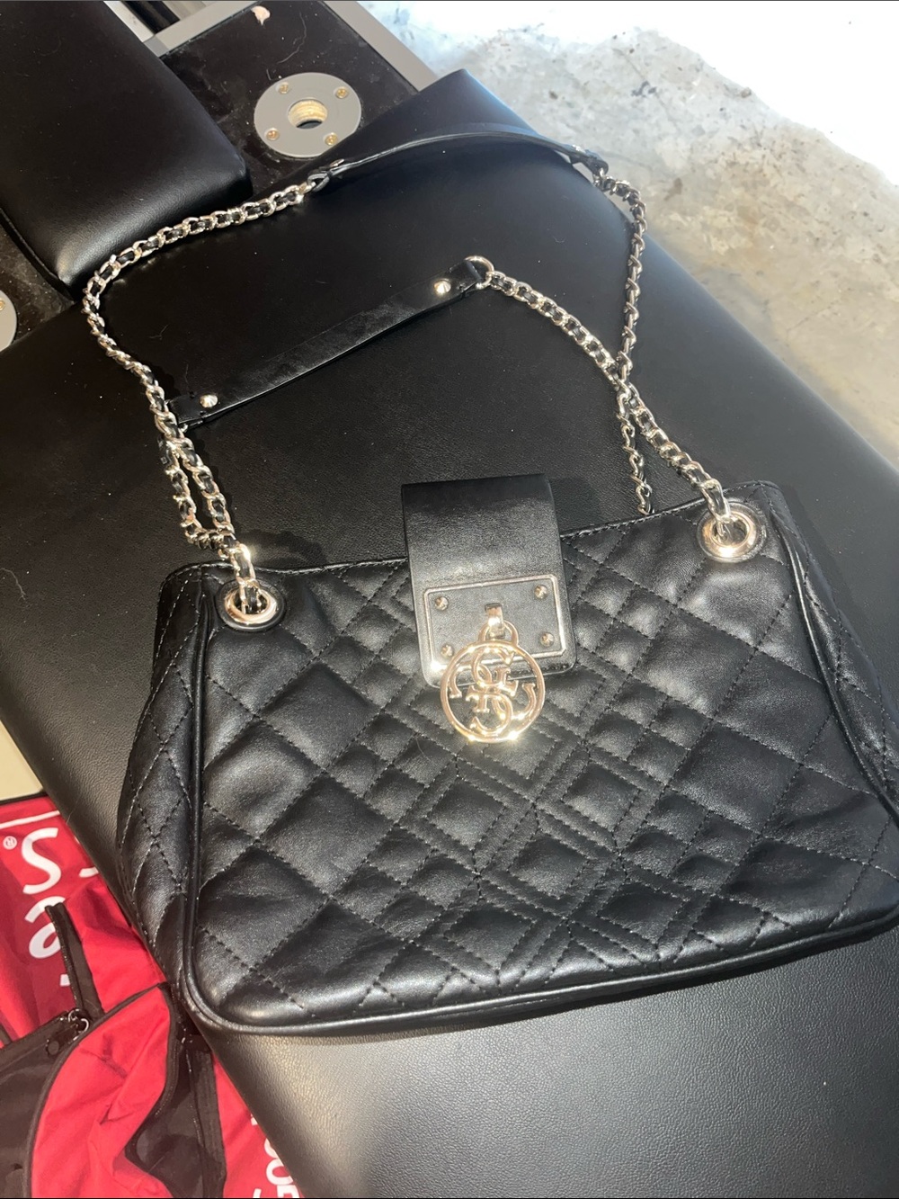 Guess black bag with adjustable straps